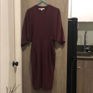 & Other Stories wine midi dress
